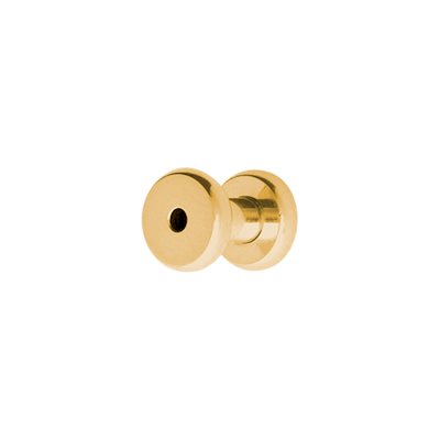 24k gold plated flesh tunnel with rounded edge