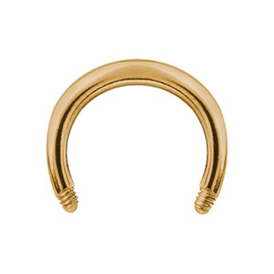 24k gold plated circular barbell wire