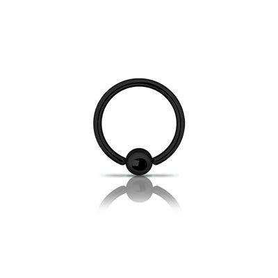 Black steel ball closure ring