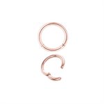 24k rose gold plated steel hinged segment clicker