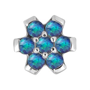 Internal flower spare attachment with opal