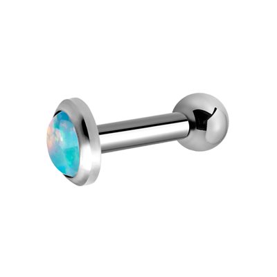 Barbell en titanium avec un côté interne et une opale