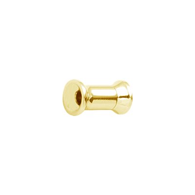 24k gold plated internally threaded double flared tunnel
