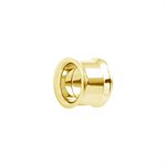 24k gold plated internally threaded double flared tunnel