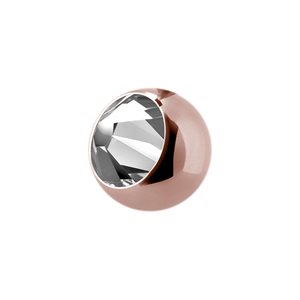 24k rose gold plated steel jewelled spare replacement ball
