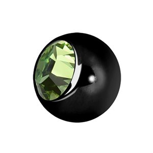 Boule de remplacement en acier noir avec une pierre