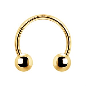 Barbell circulaire plaqué or 24k