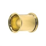 24k gold plated double flared tunnels