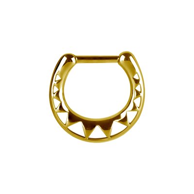 24k gold plated casting septum clicker ring