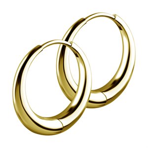 18k gold plated CoCr hoop earrings