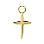 24k gold plated CoCr cross charm for clicker