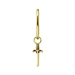 18k gold plated CoCr dagger charm for clicker