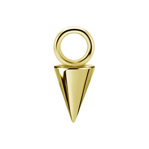 18k gold plated CoCr 5mm spike charm for clicker