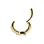 18k gold plated CoCr jewelled belly clicker ring