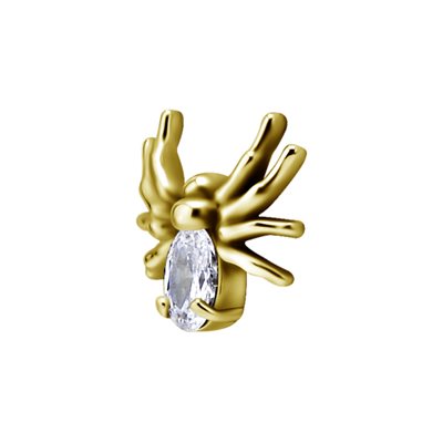 24k gold plated internal jewelled spider attachment