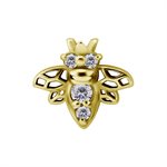 24k gold plated internal jewelled bee attachment