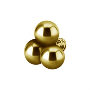 24k gold plated titanium internal 3 balls attachment