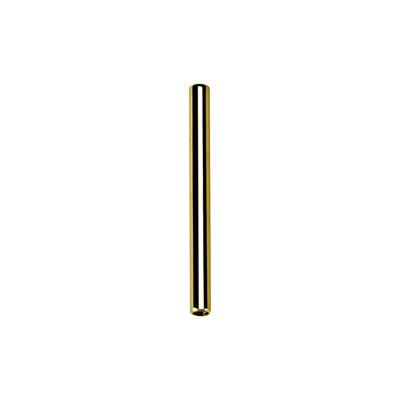 24k gold plated titanium internal threadless barbell stem