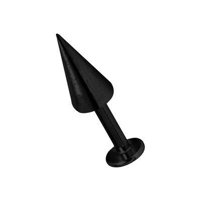 Labret en titanium noir avec cône