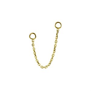18k gold connecting chain for clicker