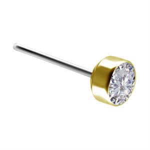 18k gold internal threadless diamond attachment