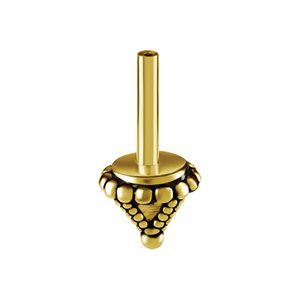 18k gold threadless barbell for vertical helix