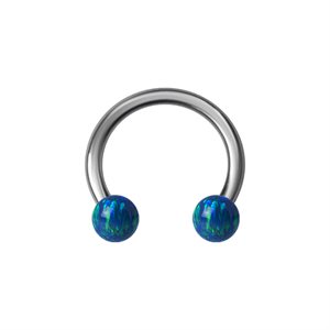 Circular barbell with opals