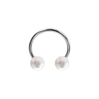 Barbell circulaire avec des perles d'eau douce