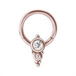 24k rose gold plated cluster style clicker