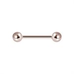 24k rose gold plated steel micro barbell
